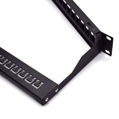 PATCH PANEL 19" UTP ANGOLATO VUOTO PER 24 PRESE KEYSTONE 1U WP CABLING WPC-PAN-BUA24
