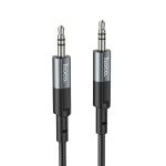 CAVO AUDIO AUX JACK 3,5MM TO JACK 3,5MM 1 METRO HOCO UPA23 NERO GRIGIO