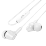 CUFFIE AURICOLARI CON MICROFONO 1,2 METRI JACK 3,5MM BIANCHE HOCO M102