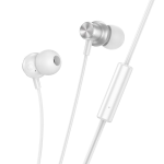 CUFFIE AURICOLARI CON MICROFONO 1,2 METRI JACK 3,5MM SILVER HOCO M110