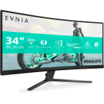 MONITOR PHILIPS EVNIA 34M2C3500L MONITOR GAMING CURVO WQHD DA 34 POLLICI, 180 HZ, 0,5 MS, FREESYNC PREMIUM, HDR10 (3440X1440, 2X HDMI, DISPLAYPORT 1.4) GRIGIO SCURO