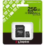 MEMORIA MICROSD KINGSTON 256GB SDCS3/256GB 150MB/S A1 ADATTATORE SD INCLUSO