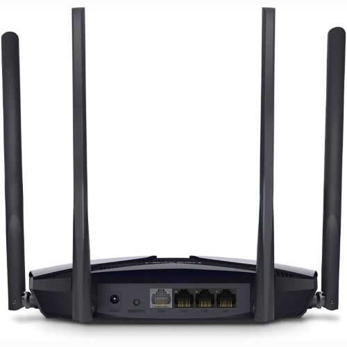 MERCUSYS MR80X AX3000 ROUTER WIFI 6 DUAL-BAND, 4 PORTE GIGABIT, LARGHEZZA DI BANDA 160MHZ, ACCESS POINT WIFI, 4 ANTENNE AD ALTO GUADAGNO, QOS, WPA3, OFDMA…  