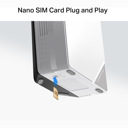MERCUSYS MB520-5G MODEM ROUTER 5G CON SIM, WIFI 6 DUAL-BAND AX3000MBPS, 2402 MBPS IN 5 GHZ+574 MBPS IN 2.4 GHZ, PORTA LAN/WAN 2.5GBPS, VPN, CONNETTI FINO A 256 DISPOSITIVI, PLUG&PLAY, APP CONTROLLO