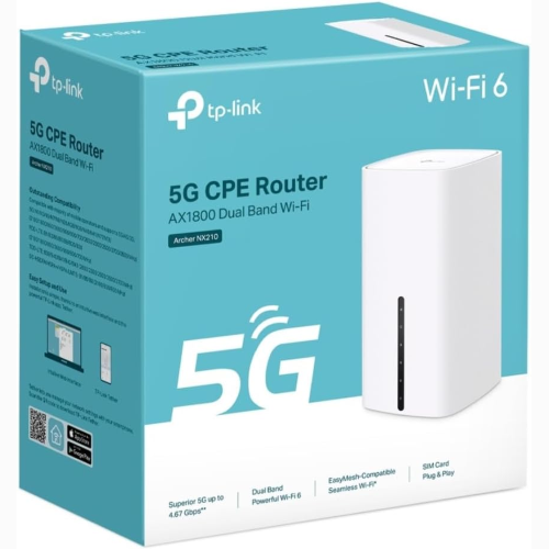 MODEM ROUTER AX1800 WIRELESS DUALBAND 5G LTE TP-LINK ARCHER NX210 2P GIGABIT LAN +1P GIGABIT WAN/LAN