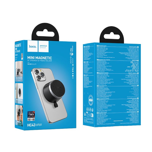 ALTOPARLANTE BLUETOOTH 8W 3H HOCO CON BLOCCO MAGNETICO INTEGRATO HC43 NERO