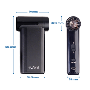 EWENT EW5681 SPOLVERINO SOFFIATORE ASPIRAPOLVERE GONFIATORE 8 VELOCITÀ 130.000 GIRI/MIN BATTERIE LITIO 2500MHA