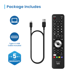 TELECOMANDO UNIVERSALE 4IN1 PROGRAMMABILE DA PC CON USB TYPE-C | EWENT EW1570
