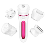 SET DI BELLEZZA 5 IN 1 EPILATORE, RASOIO, MASSAGGIATORE, ESFOLIANTE E SPAZZOLA PER LA PULIZIA DEL VISO HOCO DAR76 BIANCO