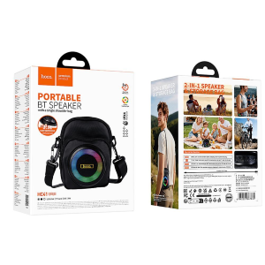 CASSA ALTOPARLANTE SPEAKER BLUETOOTH 8W 3H FORMA BORSA A TRACOLLA 1,5L HOCO HC41 NERO