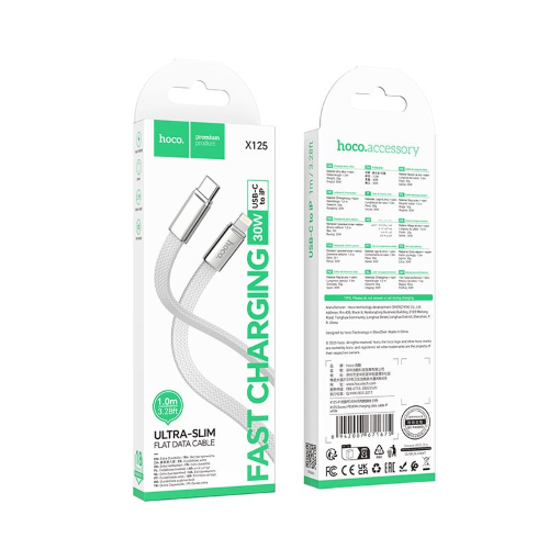 CAVO DATI LIGHTNING TO TYPE-C - 1 METRO PD 30W BIANCO | HOCO X125