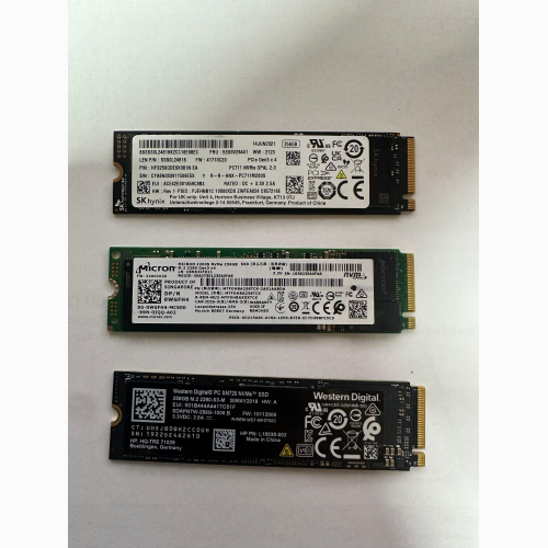 HARD DISK SSD WD/MICRON/HYNIX/SAMSUNG/APACER/KIOXIA 256GB M.2 NVME 2280 GEN.3 - RICONDIZIONATI - BULK