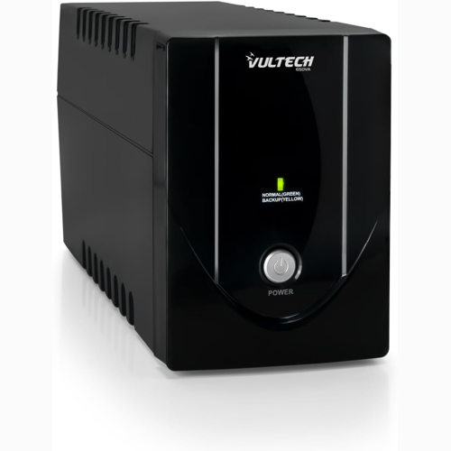 VULTECH UPS650VA-LITE GRUPPO DI CONTINUITÀ UPS SERIE LITE 650VA 360WATT, 2X BIPASSO 10-16A/SCHUKO + 1X IEC13, FUNZIONE OVERLOAD, PROTEZIONE DA BLACKOUT, SBALZI DI TENSIONE PER PC, VIDEOSORVEGLIANZA
