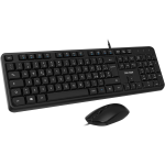 VULTECH KM-811 KIT TASTIERA E MOUSE USB SILENZIOSI LAYOUT ITALIANO QWERTY. DESIGN COMPATTO, TASTIERINO NUMERICO, 12 TASTI MULTIMEDIALI, PROTEZIONE LIQUIDI, PC/LAPTOP, WINDOWS/MAC/LINUX, NERO