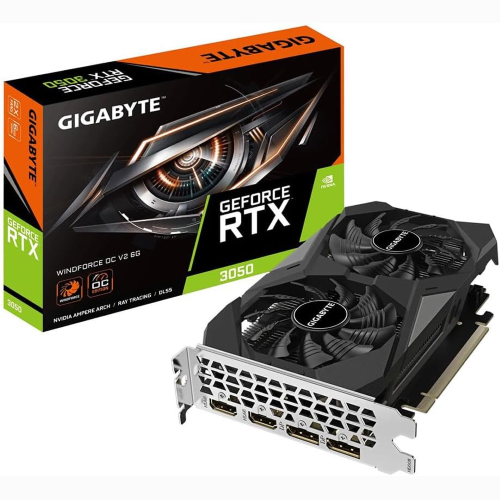 SCHEDA VIDEO GIGABYTE NVIDIA GEFORCE RTX 3050 WINDFORCE OC V2 6G SCHEDA GRAFICA - 6GB GDDR6, 96-BIT, PCI-E 4.0, 1477MHZ CORE CLOCK, 2X DP 1.4, 2X HDMI 2.1, GV-N3050WF2OCV2-6GD