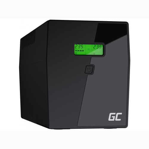 GRUPPO DI CONTINUITA' UPS GREEN CELL UPS05 POTENZA 2000VA 1200W 230V ALIMENTATORE PROTEZIONE DA SOVRATENSIONI LINE INTERACTIVE AVR USB/RJ45 4X SCHUKO IEC USCITE CON DISPLAY LCD