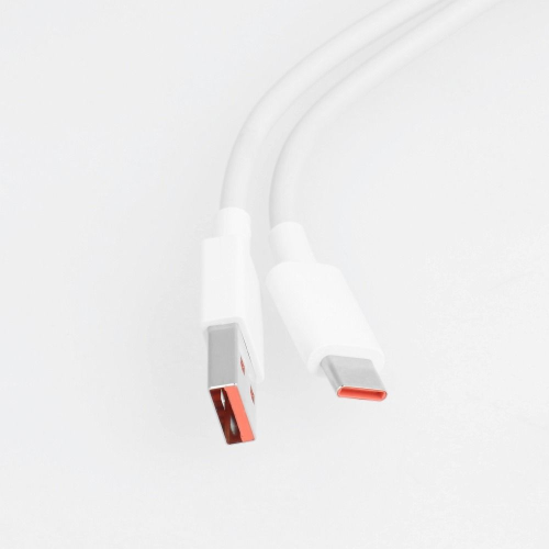 CAVO DATI USB A TYPE-C 1 METRO 6A 65W BIANCO PER XIAOMI MI TURBO 