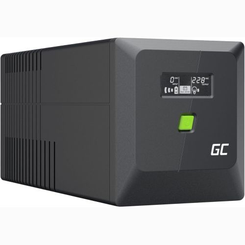 GRUPPO DI CONTINUITA' UPS GREENCELL UPSLM600 1000VA 600W POWERPROOF CON DISPLAY LCD – ONDA SINUSOIDALE MODIFICATA, PROTEZIONE DA CORRENTE PER DISPOSITIVI, PROTEZIONE DA SOVRATENSIONE, ALIMENTAZIONE DI EMERGENZA PER ELETTRODOMESTICI