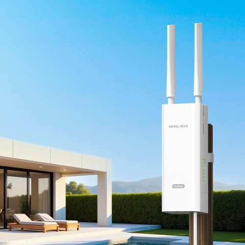 ROUTER MODEM 4G MERCUSYS MB118-4G WIFI CON SIM DA ESTERNO, 4G CAT4 LTE N300MBPS, 2 ANTENNE LTE RIMOVIBILI, PORTA LAN, ALIMENTAZIONE POE/DC, MONTAGGIO SU PALO, PARETE E FINESTRA, SMS, APP, PLUG&PLAY, IP65