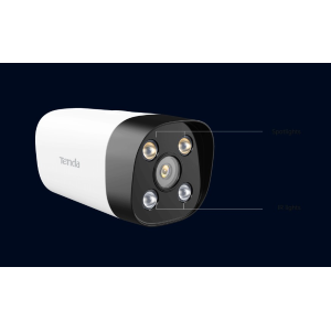 TENDA TELECAMERA DI SORVEGLIANZA 4MP FULL COLOUR BULLET POE IT7-PCS (SUPPORTO PER MURO NON INCLUSO)