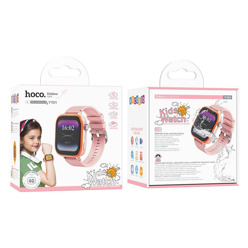 SMARTWATCH OROLOGIO HOCO 1.83" 4G GPS SMARTWATCH PER BAMBINI CON FUNZIONE TALK Y101 ROSA