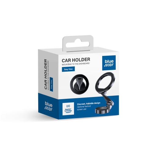 SUPPORTO MAGNETICO PER AUTO BLUE STAR EASY VIEW COMPATIBILE CON MAGSAFE NERO