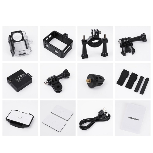 VIDEOCAMERA SPORTIVA HOCO CON DUE DISPLAY 1,3" + 2" ANTI-SHAKE IPS 4K/30FPS DV102 NERO