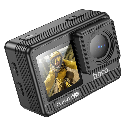 VIDEOCAMERA SPORTIVA HOCO CON DUE DISPLAY 1,3" + 2" ANTI-SHAKE IPS 4K/30FPS DV102 NERO