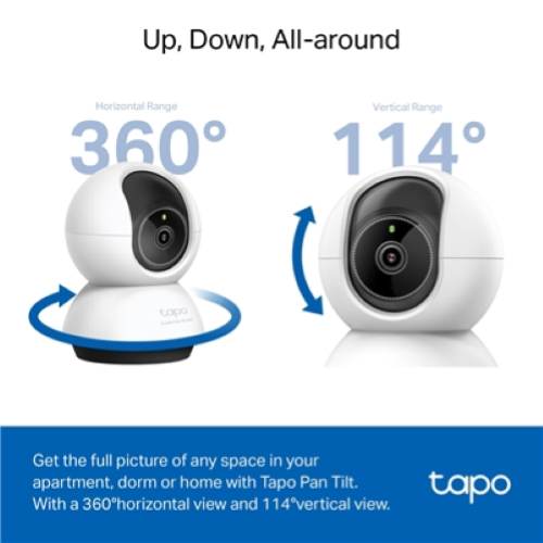 TELECAMERA WIRELESS MOTORIZZATA 360° 2K QHD SUPPORTA MICROSD FINO A 512GB APP TAPO | TP-LINK TC72