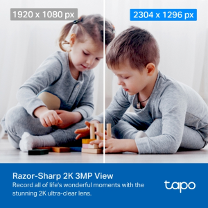 TELECAMERA WIRELESS MOTORIZZATA 360° 2K 3MP SUPPORTA MICROSD FINO A 512GB APP TAPO | TP-LINK TC71
