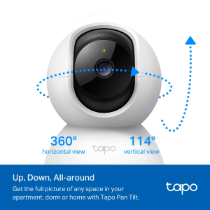 TELECAMERA WIRELESS MOTORIZZATA 360° 2K 3MP SUPPORTA MICROSD FINO A 512GB APP TAPO | TP-LINK TC71