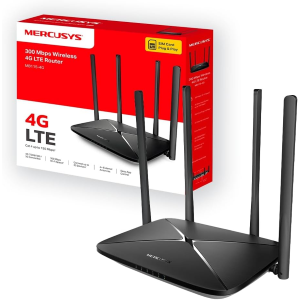 ROUTER MODEM 4G MERCUSYS MB115-4G ROUTER WIFI CON SIM, 4 ANTENNE AD ALTO GUADAGNO, 4G LTE WIRELESS N300MBPS, 3 PORTE LAN+1 PORTA LAN/WAN, WAN CONNECTION BACKUP, PARENTAL/LED CONTROL, VPN, SMS, APP, PLUG&PLAY