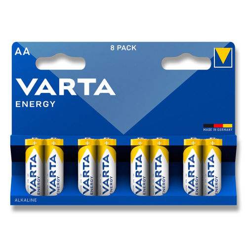 VARTA ENERGY BATTERIE STILO AA LR06 (PACCO DA 8) BATTERIA ALCALINA - IDEALI PER GIOCATTOLI, TORCE, CONTROLLER E ALTRI DISPOSITIVI A BATTERIA