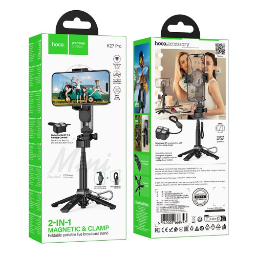 LIVE STAND CON SUPPORTO MAGNETICO E UNIVERSALE CON TELECOMANDO | HOCO K27 PRO 