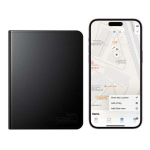 LOCALIZZATORE COMPATIBILE CON APPLE TROVA IL MIO - COPERTINA PER PASSAPORTO HOCO E91G NERA