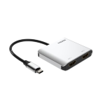 ADATTATORE CONVERTITORE DA TYPE-C A 2 USCITE HDMI 4K 60HZ PROPART PT-2PU-HH