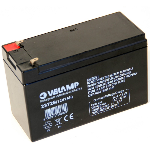 BATTERIA ERMETICA AL PIOMBO PER UPS 12V 7A ATTACCHI FASTON | VELAMP 23728