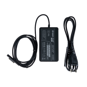 ALIMENTATORE COMPATIBILE PER NOTEBOOK TABLET MICROSOFT SURFACE PRO, GO, LAPTOP, BOOK, 65W 15V 4A CON PORTA USB GREEN CELL AD135P