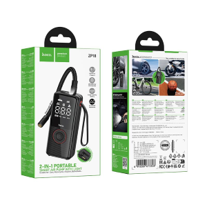 COMPRESSORE PER AUTO WIRELESS CON BATTERIA 4000MAH HOCO ZP18 NERO