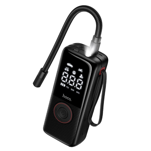 COMPRESSORE PER AUTO WIRELESS CON BATTERIA 4000MAH HOCO ZP18 NERO