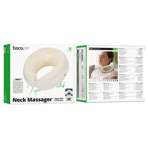 MASSAGGIATORE ELETTRICO PER IL COLLO CON RISCALDAMENTO HOCO HP53 BEIGE