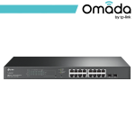 HUB SWITCH DI RETE 18 PORTE DI CUI 16 PORTE POE GIGABIT + 2 PORTE GIGABIT SFP TP-LINK SG2218P OMADA 150W