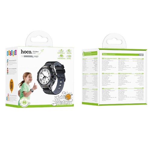SMARTWATCH OROLOGIO HOCO 1.28" 4G GPS SMARTWATCH PER BAMBINI CON FUNZIONE CHIAMATA Y107 NERO