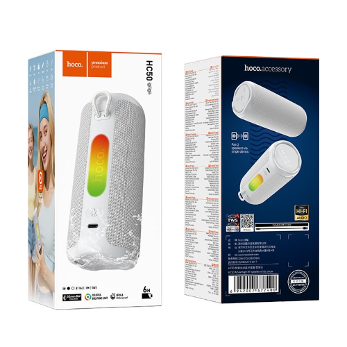 CASSA ALTOPARLANTE SPEAKER BLUETOOTH 8W HOCO HC50 BIANCO