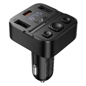 TRASMETTITORE BLUETOOTH PER AUTO HOCO USB A + USB C QC PD 35W E87 NERO