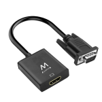 ADATTATORE CONVERTITORE DA HDMI A VGA CON USCITA AUDIO JACK 3,5MM EWENT EW9866