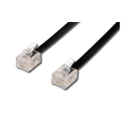 CAVO TELEFONICO PIATTO 6 METRI RJ11 6P4 NERO EWENT
