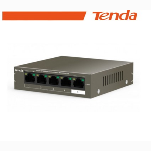 HUB SWITCH DI RETE 5 PORTE CON 4 PORTE POE TENDA NT-TEF1105P 10/100MBPS 38W