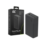 POWER BANK 30000MAH PD 22,5W 1XUSB + 3 TYPE-C | GREEN CELL PBGC30B NERO