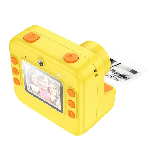 FOTOCAMERA PER BAMBINI CON STAMPANTE TERMICA E FUNZIONE SELFIE | HOCO DV200 GIALLO/ARANCIO